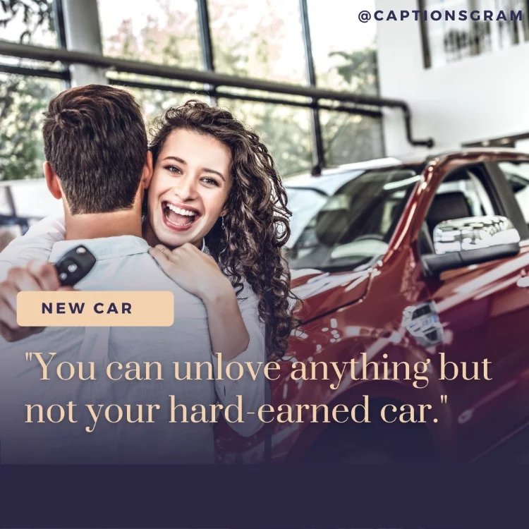"You can unlove anything but not your hard-earned car."