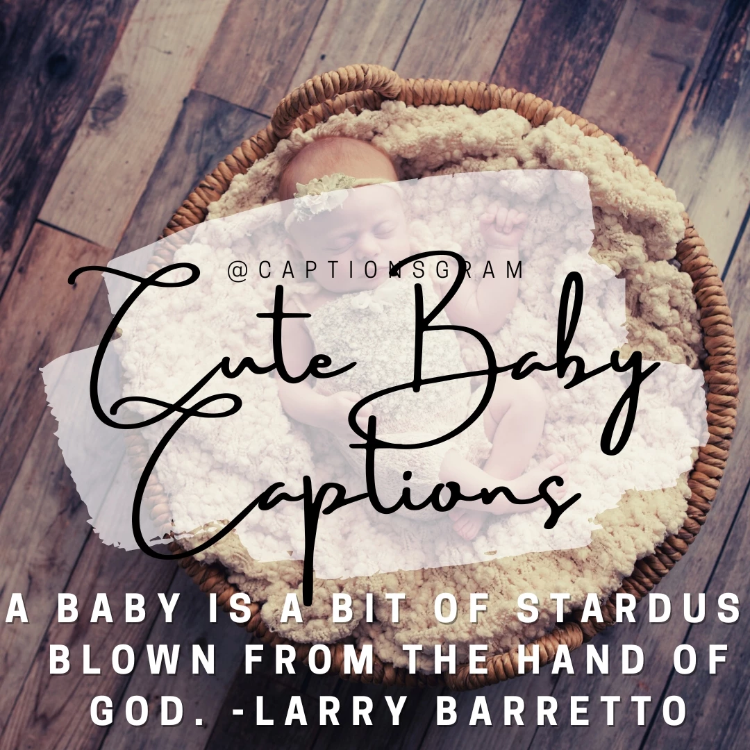 A baby is a bit of stardust blown from the hand of God. -Larry Barretto