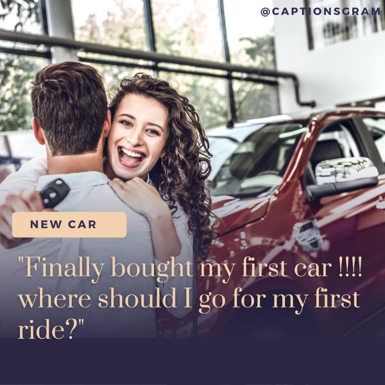 "Finally bought my first car !!!! where should I go for my first ride?"
