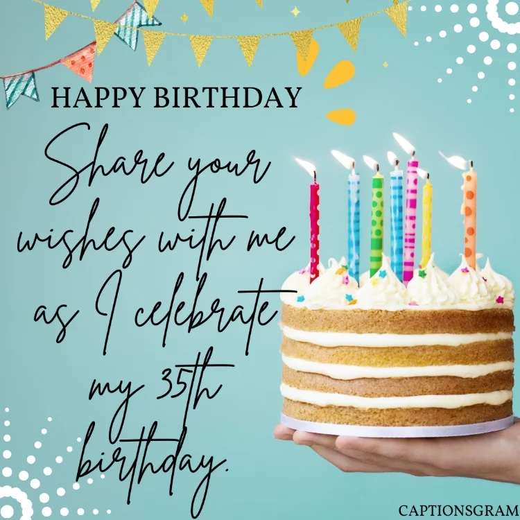 Share your wishes with me as I celebrate my 35th birthday.