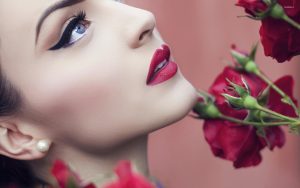 Beautiful Red Lips Captions