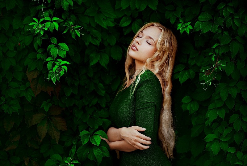 Green Dress Caption for Instagram