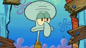 best squidward captions